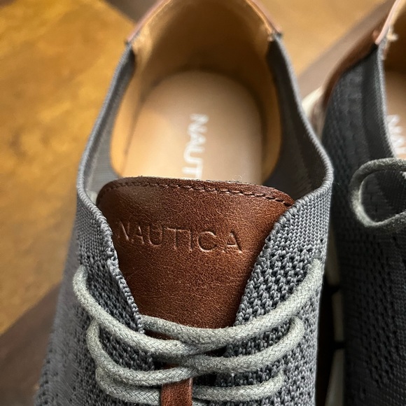 Nautica Mens Shoes Oxfords Wrenwood 3 Gray/ Brown Size 11. Brand New - Picture 2 of 5